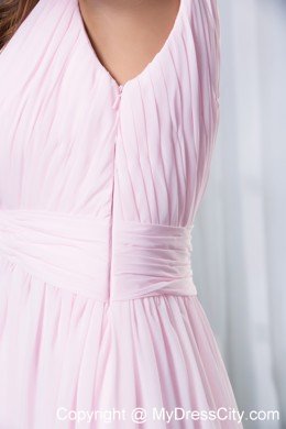 Empire Beaded Scoop Prom Dress with Cap Sleeves for Cheap