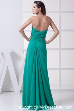 Sweetheart Ruched Sweetheart Prom Dress with High Slit