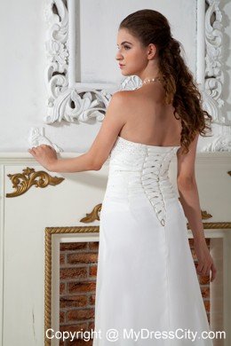 Strapless Beaded Column Court Train Bridal Gown for Plus Size Women
