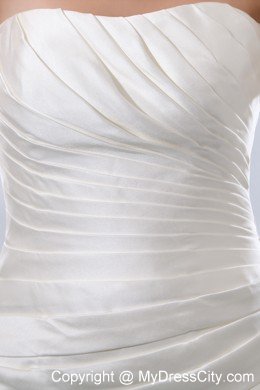 Cheap A-line Strapless Church 2013 Wedding Dress with Pick-ups