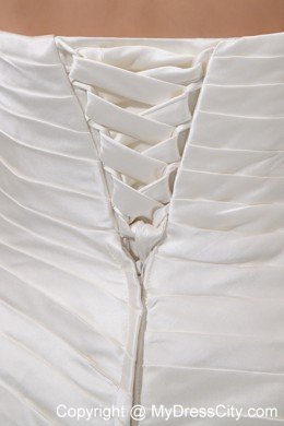 Cheap A-line Strapless Church 2013 Wedding Dress with Pick-ups