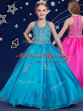 Perfect Scoop Sleeveless Beading Zipper Casual Dresses