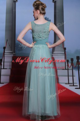 Sexy Sleeveless Beading and Appliques and Ruching Side Zipper Prom Dresses