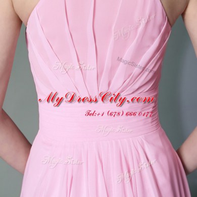 Designer Halter Top Sleeveless Chiffon Beading Side Zipper