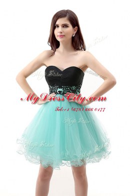 Sweetheart Sleeveless Tulle Dress for Prom Lace Zipper