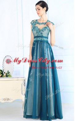 Artistic Scoop Sleeveless Lace Zipper Evening Dress