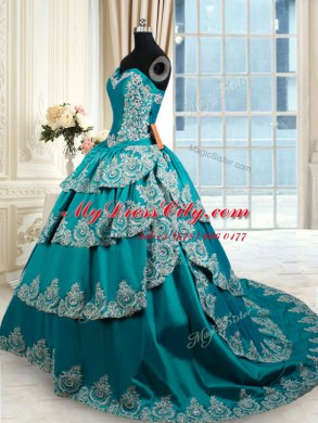 Flirting Sleeveless Lace Up Floor Length Beading and Embroidery and Ruffled Layers Quince Ball Gowns