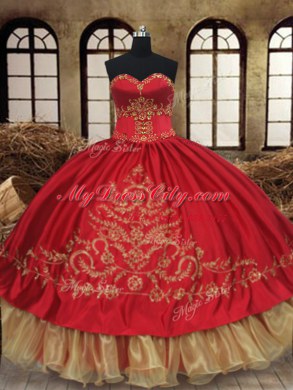 Elegant Wine Red Quinceanera Dresses Military Ball and Sweet 16 and Quinceanera and For with Beading and Embroidery Sweetheart Sleeveless Lace Up