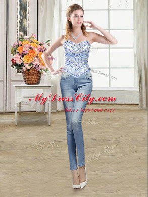 Discount Three Piece Tulle Sleeveless Floor Length 15 Quinceanera Dress and Beading