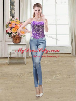 On Sale Three Piece Sleeveless Lace Up Floor Length Beading Sweet 16 Dress