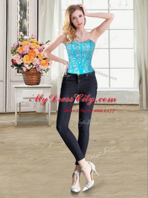 Three Piece Multi-color Quinceanera Gowns Military Ball and Sweet 16 and Quinceanera and For with Beading and Ruffled Layers Sweetheart Sleeveless Lace Up