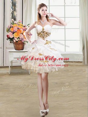Unique Four Piece Sweetheart Sleeveless Organza Quinceanera Dresses Beading and Ruffles Lace Up