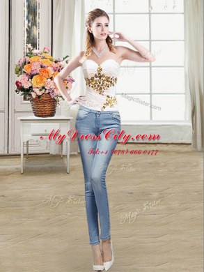 Unique Four Piece Sweetheart Sleeveless Organza Quinceanera Dresses Beading and Ruffles Lace Up