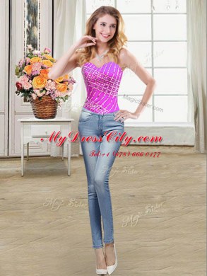 Four Piece Sleeveless Organza Floor Length Lace Up Sweet 16 Dress in Multi-color with Beading and Ruffles