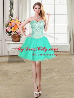 Most Popular Four Piece Floor Length Lace Up Quince Ball Gowns Apple Green for Military Ball and Sweet 16 and Quinceanera with Beading and Ruffles and Pick Ups
