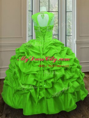 Deluxe Straps Pick Ups Floor Length Ball Gowns Cap Sleeves Quince Ball Gowns Lace Up