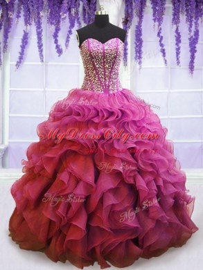 Eye-catching Floor Length Lilac Ball Gown Prom Dress Sweetheart Sleeveless Lace Up