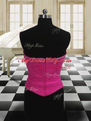 Simple Four Piece Hot Pink Sweetheart Neckline Beading 15th Birthday Dress Sleeveless Zipper