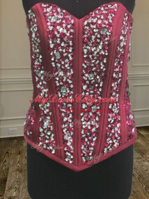 Graceful Three Piece Ball Gowns Sweet 16 Dress Multi-color Sweetheart Tulle Sleeveless Floor Length Lace Up