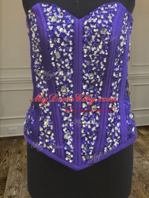 Artistic Three Piece Multi-color Ball Gowns Beading and Ruffles and Sequins Quinceanera Gowns Lace Up Tulle Sleeveless Floor Length