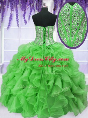 Latest Four Piece Floor Length Ball Gowns Sleeveless Sweet 16 Quinceanera Dress Lace Up