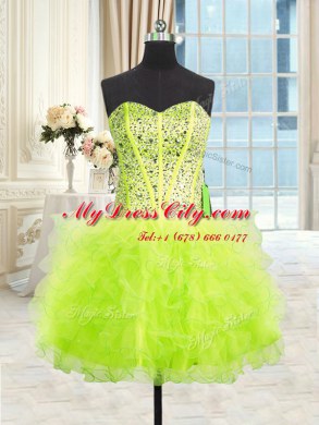 Three Piece Tulle Sleeveless Floor Length Sweet 16 Quinceanera Dress and Beading and Ruffles