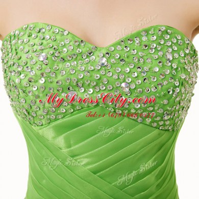 Sexy Sleeveless Organza Lace Up Ball Gown Prom Dress for Military Ball and Sweet 16 and Quinceanera