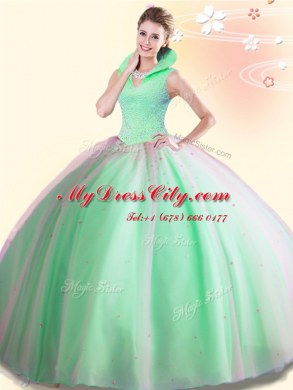 Sleeveless Beading Backless Quinceanera Dresses