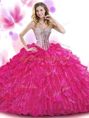 Best Selling Pick Ups Ruffled Sweetheart Sleeveless Lace Up Quinceanera Gowns Turquoise Organza and Taffeta