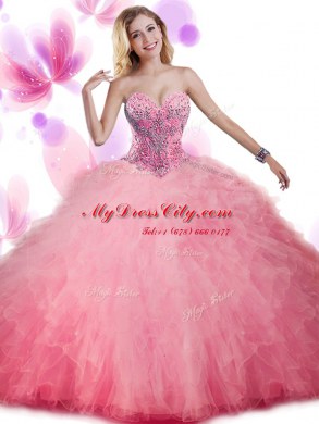 Apple Green Sweetheart Neckline Beading and Ruffles and Pick Ups Sweet 16 Quinceanera Dress Sleeveless Lace Up