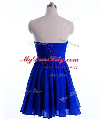Fine Sleeveless Lace Up Mini Length Beading Prom Party Dress