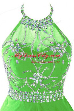 Glorious Scoop Mini Length Empire Sleeveless Dress for Prom Zipper