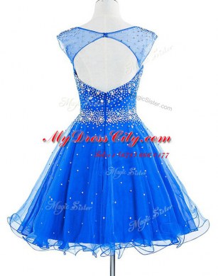 Sweet Scoop Sleeveless Backless Prom Gown Apple Green Chiffon