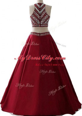Ideal Scoop Royal Blue Sleeveless Chiffon Zipper Prom Party Dress for Prom and Party