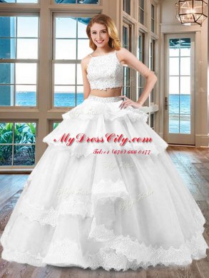 Romantic Tulle Straps Sleeveless Backless Beading 15th Birthday Dress in Lavender