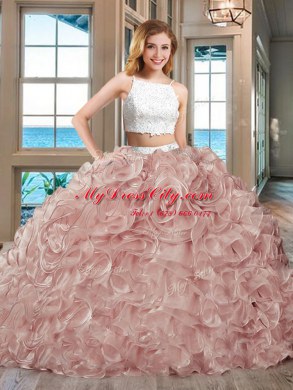 Straps Champagne Sleeveless Tulle Backless Ball Gown Prom Dress for Military Ball and Sweet 16 and Quinceanera