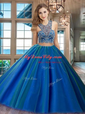 New Arrival Fuchsia Scoop Neckline Beading 15th Birthday Dress Sleeveless Criss Cross