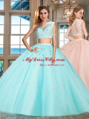Unique Cap Sleeves Appliques Zipper Quinceanera Dresses