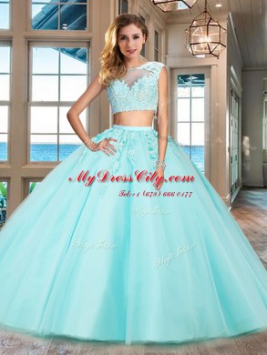 Unique Cap Sleeves Appliques Zipper Quinceanera Dresses