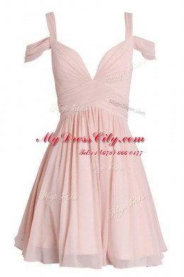 Smart Sleeveless Ruching Backless Prom Gown