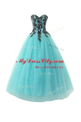 Beauteous Sleeveless Lace Up Floor Length Appliques Homecoming Dress