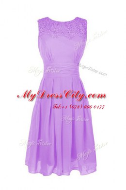 Artistic Apple Green Sleeveless Belt Tea Length Dress for Prom