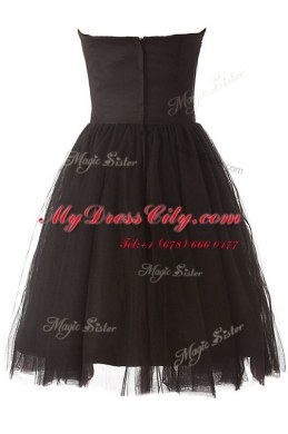 Organza Sleeveless Knee Length Prom Dress and Beading