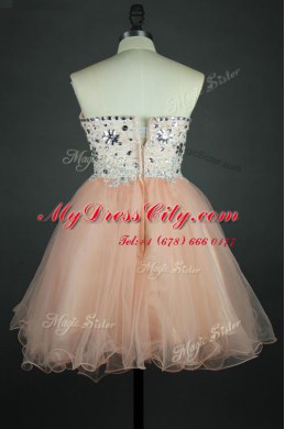 Sumptuous Sweetheart Sleeveless Tulle Womens Evening Dresses Sashes ribbons Zipper