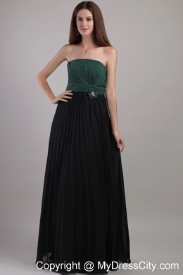 Strapless Hand Flowers Lace up Back Prom Dress Made by Chiffon