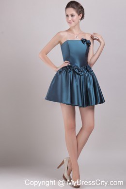 Bowknots Strapless Mini-length Taffeta Cool Back Dress for Prom