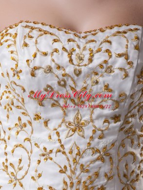 Gorgeous Sleeveless Beading and Embroidery Zipper Wedding Gowns