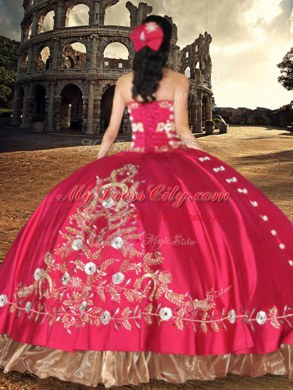 One Shoulder Sleeveless Lace and Embroidery Lace Up Quinceanera Dresses