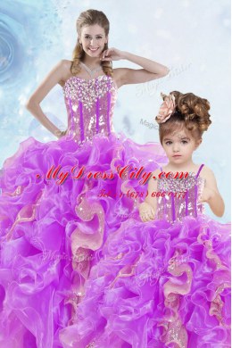 Sequins Floor Length Ball Gowns Sleeveless Multi-color Quinceanera Gowns Lace Up