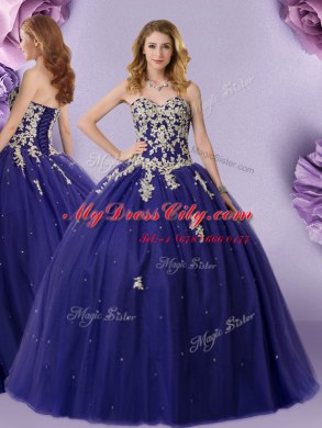 Sleeveless Lace Up Floor Length Beading Sweet 16 Quinceanera Dress